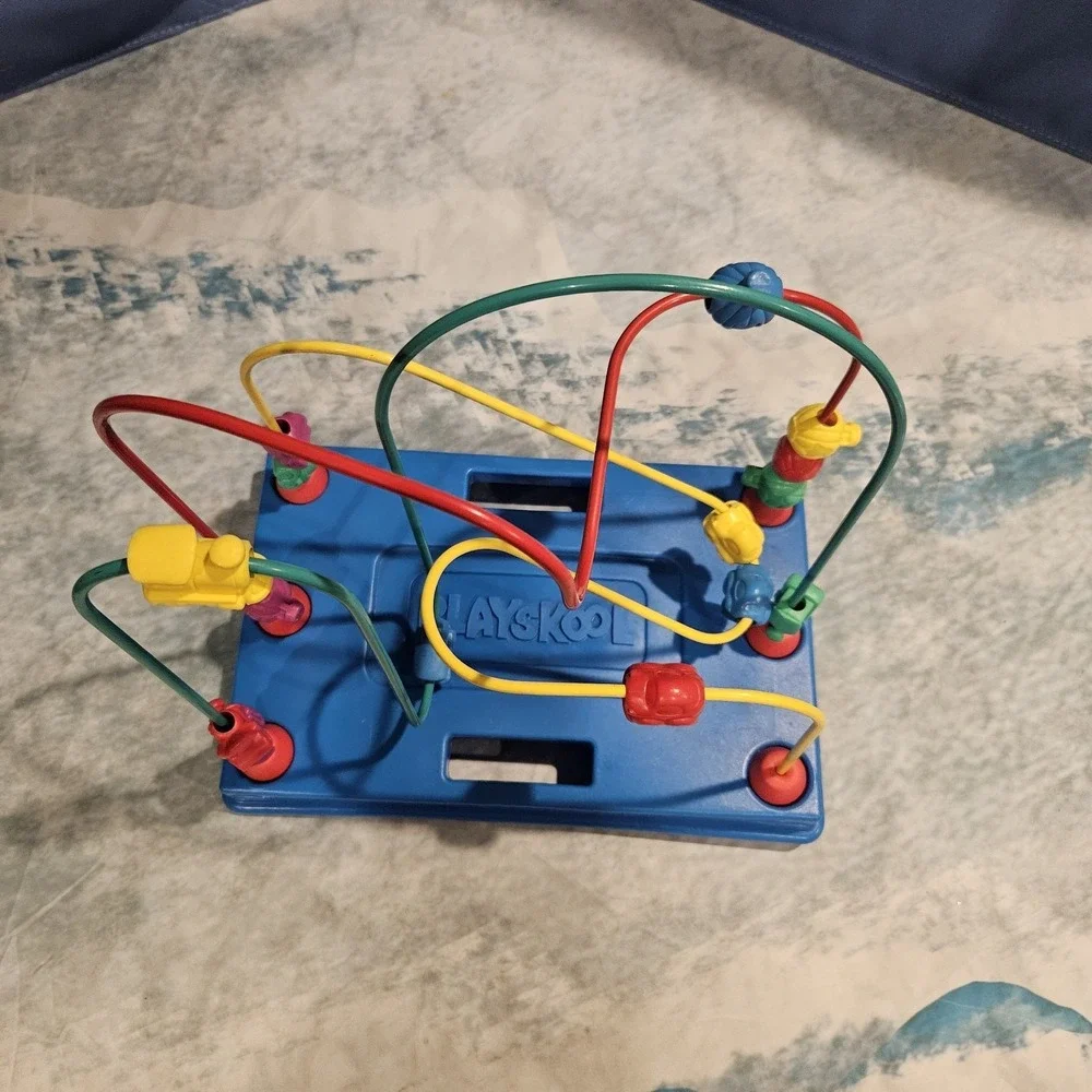 1988 Playskool‎ Busy Beads Preschool Activity Toy Vintage Maze Toy